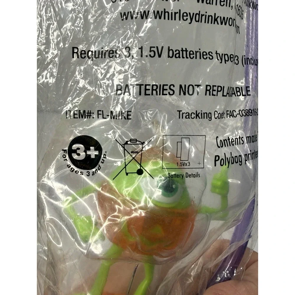 Disney Parks Mike Wazowski Pumpkin Bottle Topper Light Up Monsters Inc Halloween